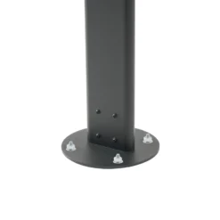 Lámpara exterior LED Lucande Velira, negra, 220 cm, con 3 luces.