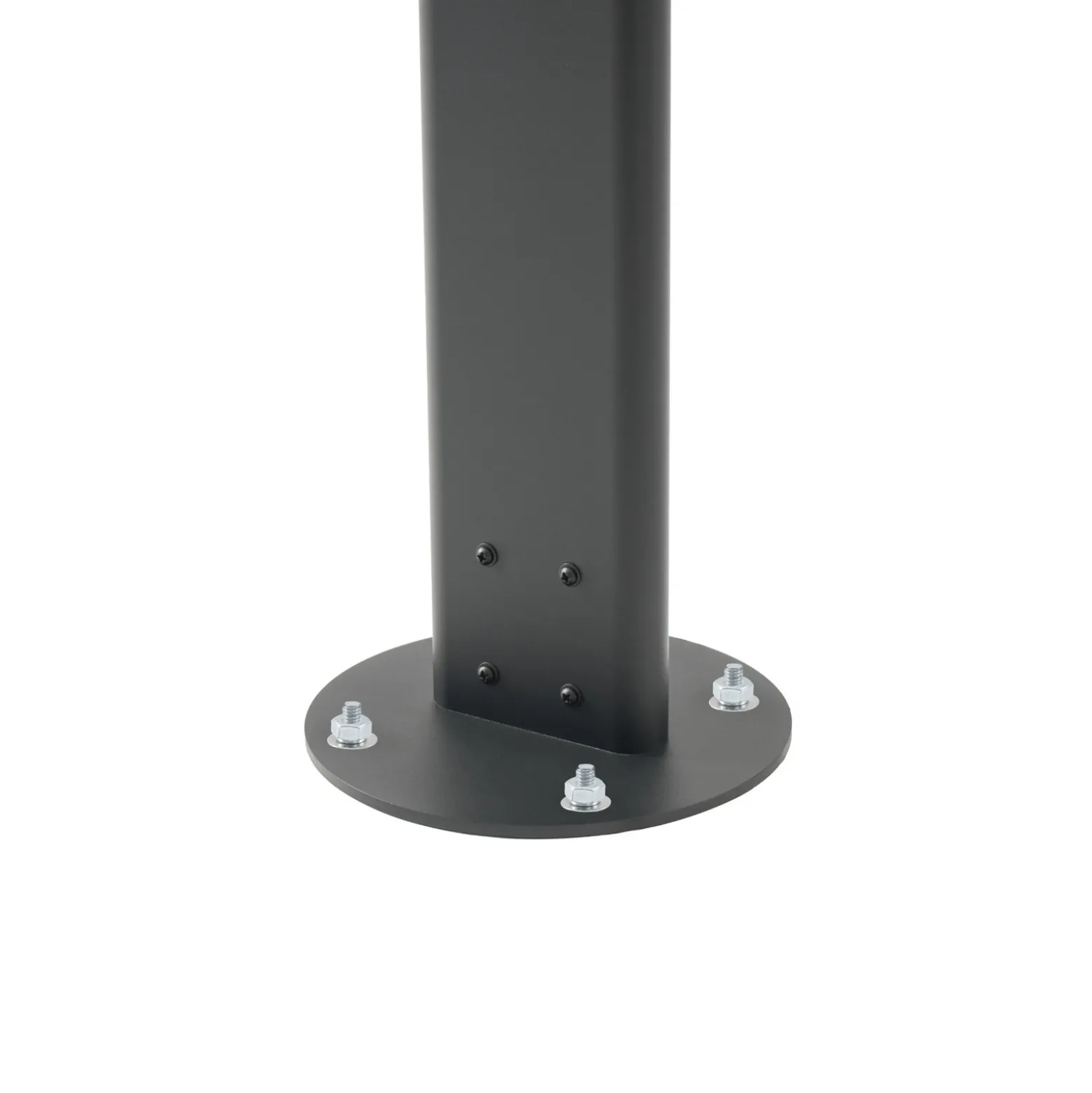 Lámpara exterior LED Lucande Velira, negra, 220 cm, con 3 luces.