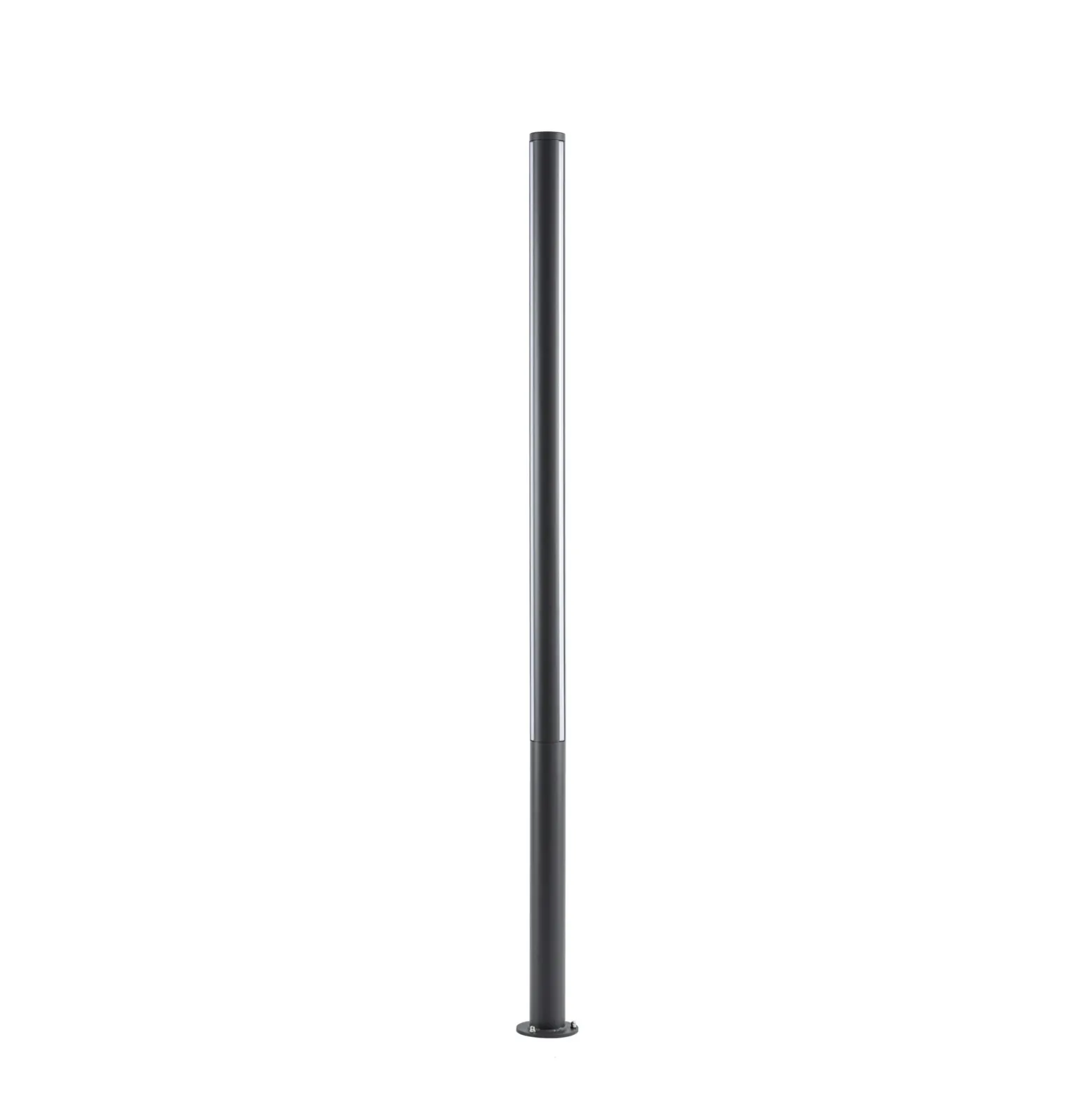Lámpara exterior LED Lynel de Lucande, antracita, altura 200 cm, IP54