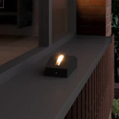 Lámpara exterior LED Marka, aluminio gris oscuro