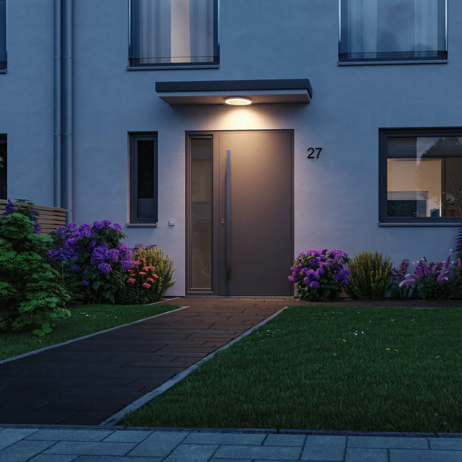Lámpara exterior LED Paulmann Circula ZigBee, blanca