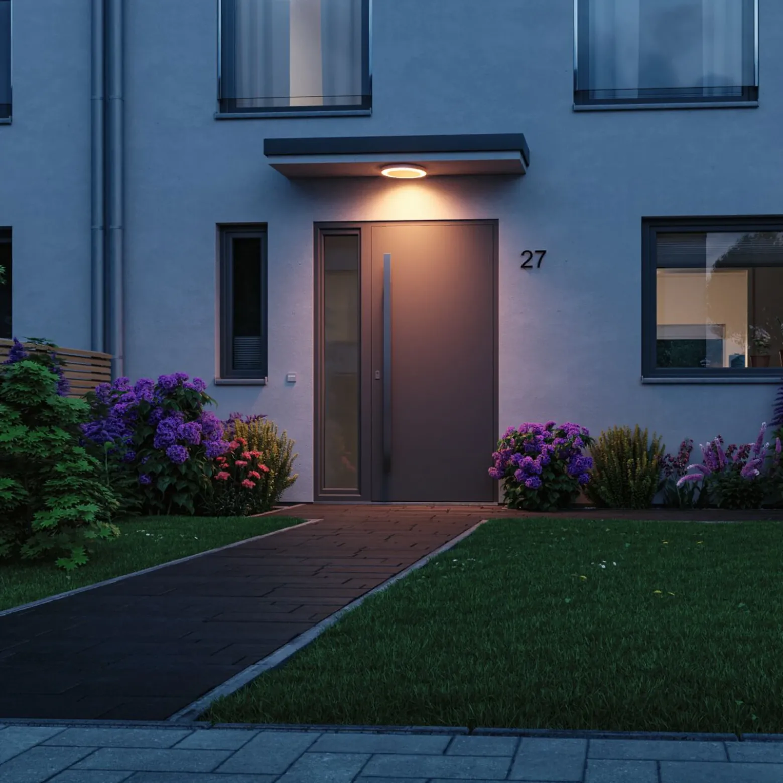 Lámpara exterior LED Paulmann Circula ZigBee, blanca