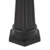 Lámpara exterior LED PRIOS Thorus, 204 cm, negro, 3 luces, IP44