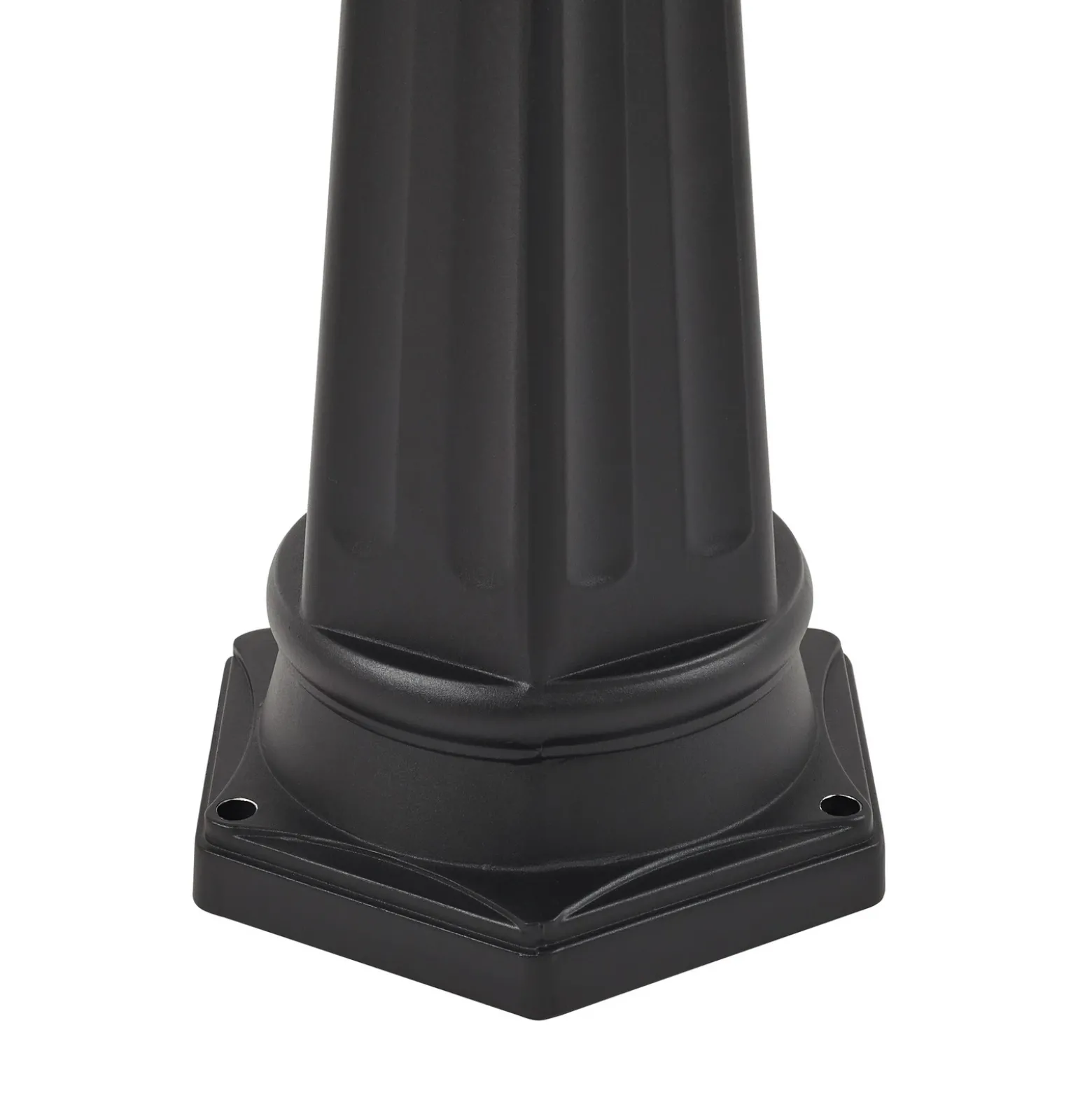 Lámpara exterior LED PRIOS Thorus, 204 cm, negro, 3 luces, IP44