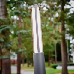Lámpara exterior LED Sidny de Lucande, 220 cm, antracita, IP54