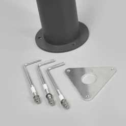 Lámpara exterior LED Sidny de Lucande, 220 cm, antracita, IP54