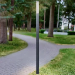 Lámpara exterior LED Sidny de Lucande, 220 cm, antracita, IP54