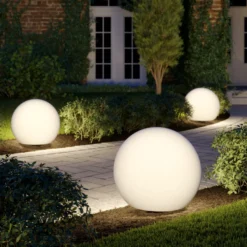 Lámpara globo Cumulus L, Ø 60 cm, blanca, plástico, IP44, E27