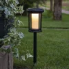 Lámpara LED con pica Alippa, negro, altura 44 cm metal