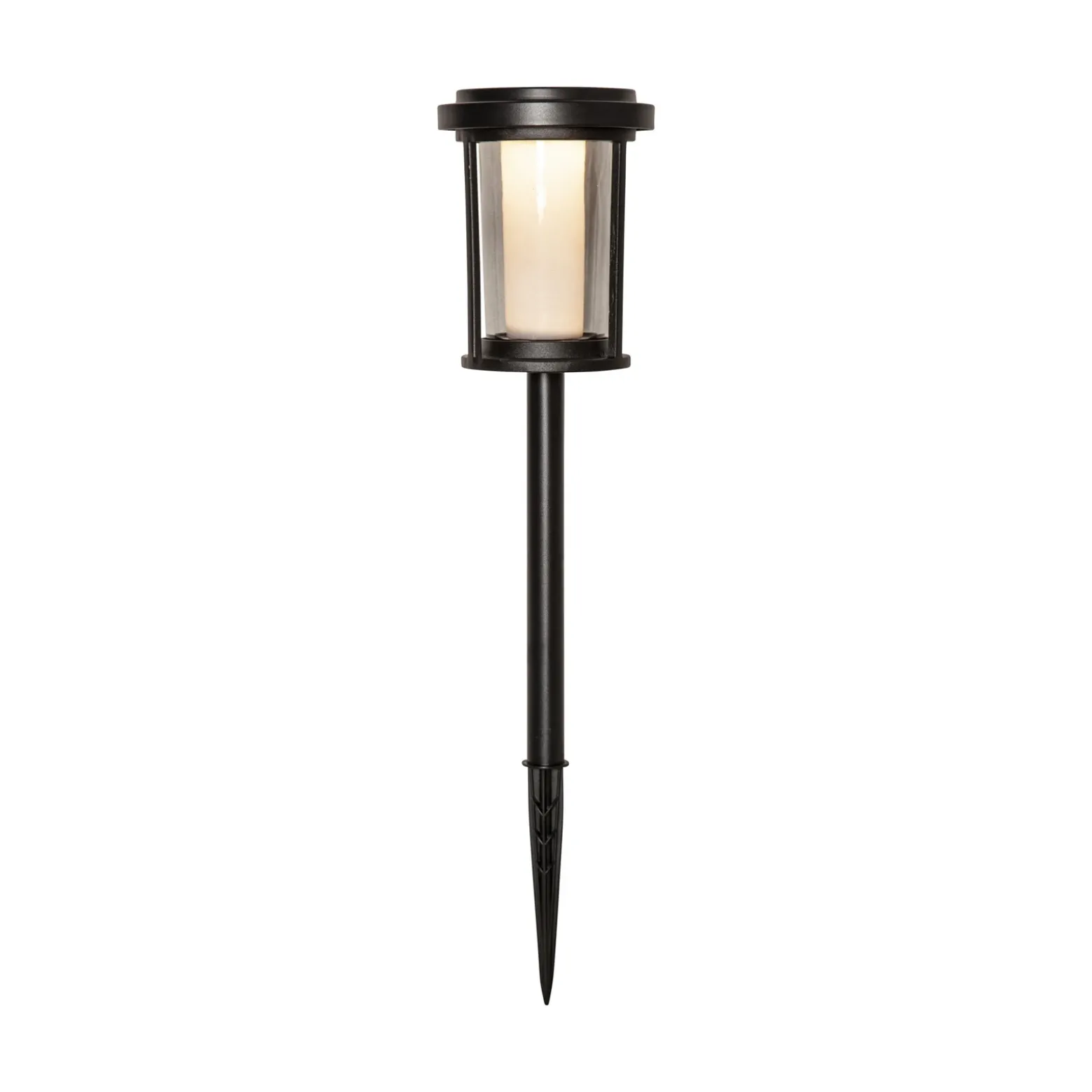Lámpara LED con pica Alippa, negro, altura 44 cm metal