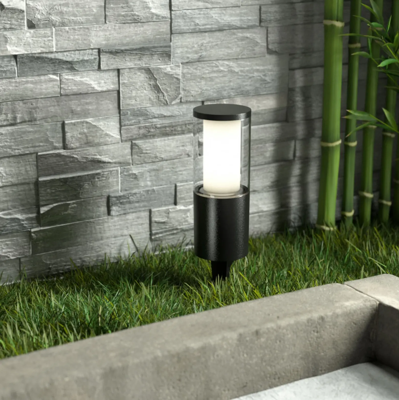 Lámpara LED con pica Carlo en negro 25cm 3,5W CCT