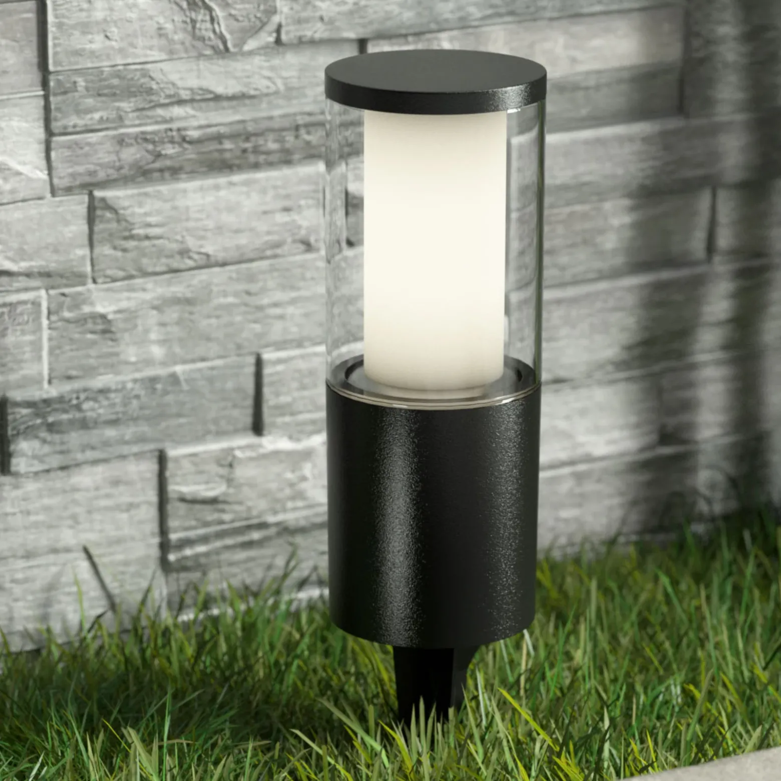 Lámpara LED con pica Carlo en negro 25cm 3,5W CCT