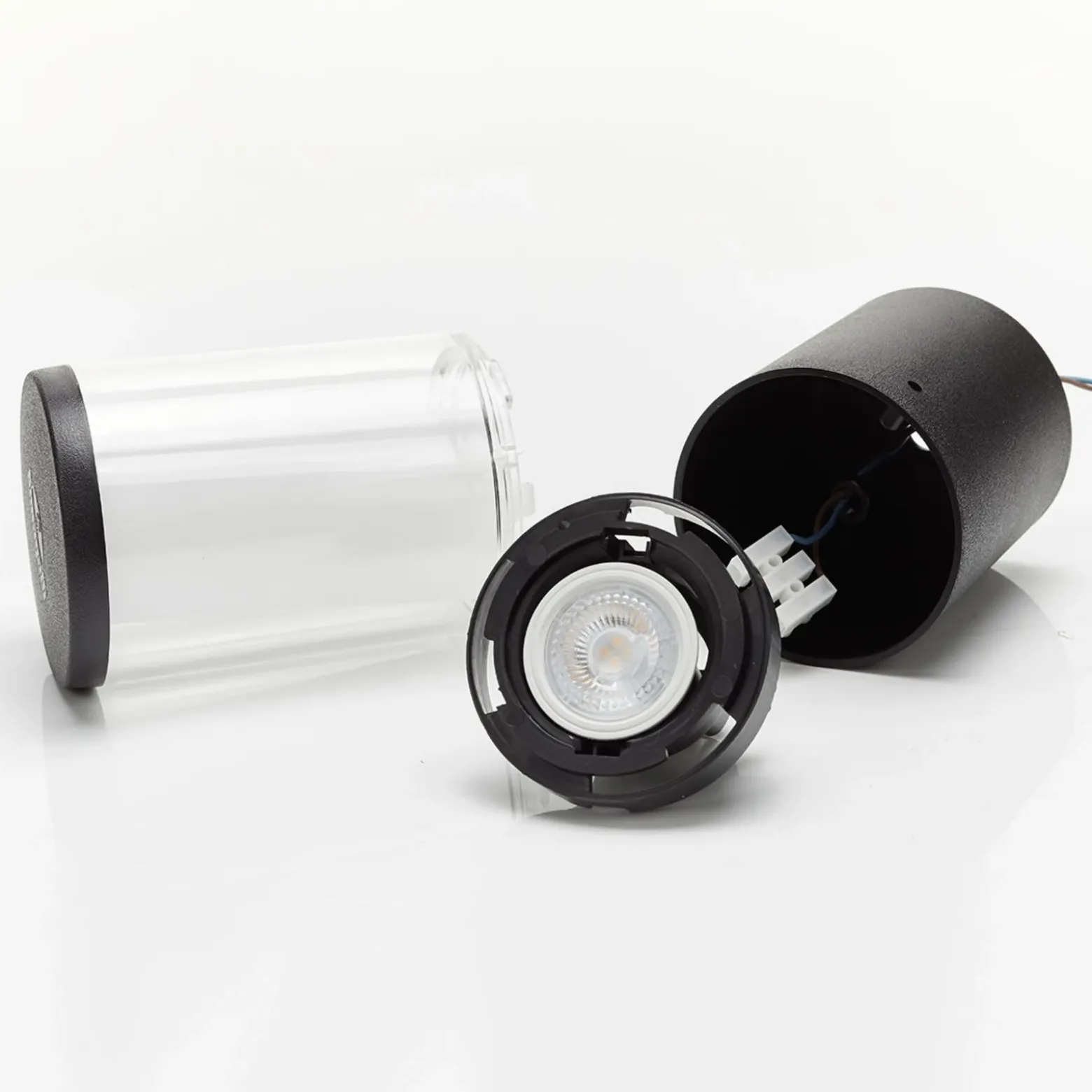 Lámpara LED con pica Carlo en negro 25cm 3,5W CCT