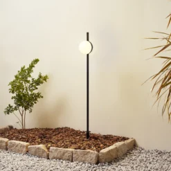 Lámpara LED con pica Darleen de Lindby, antracita, metal, Ø10 cm