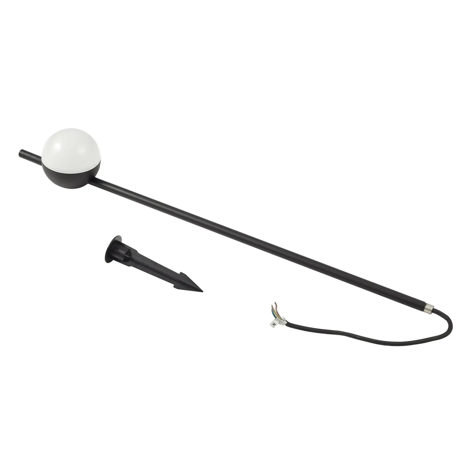Lámpara LED con pica Darleen de Lindby, antracita, metal, Ø10 cm