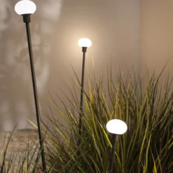 Lámpara LED con pica Karman MINUIT, altura 60 cm, negro, IP65