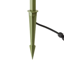 Lámpara LED con pica Lindby Capelo, verde claro, 78 cm, IP65