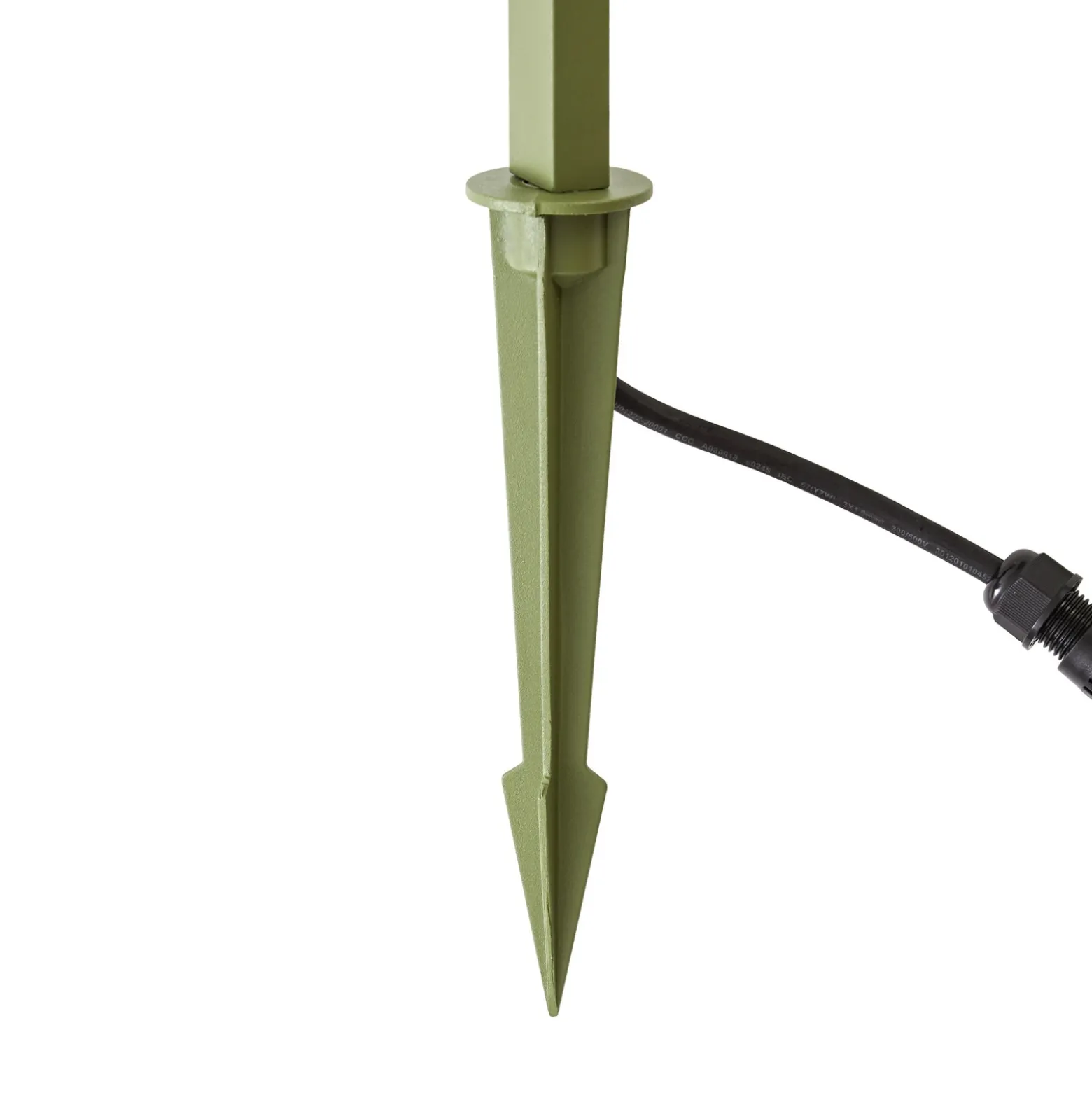 Lámpara LED con pica Lindby Capelo, verde claro, 78 cm, IP65