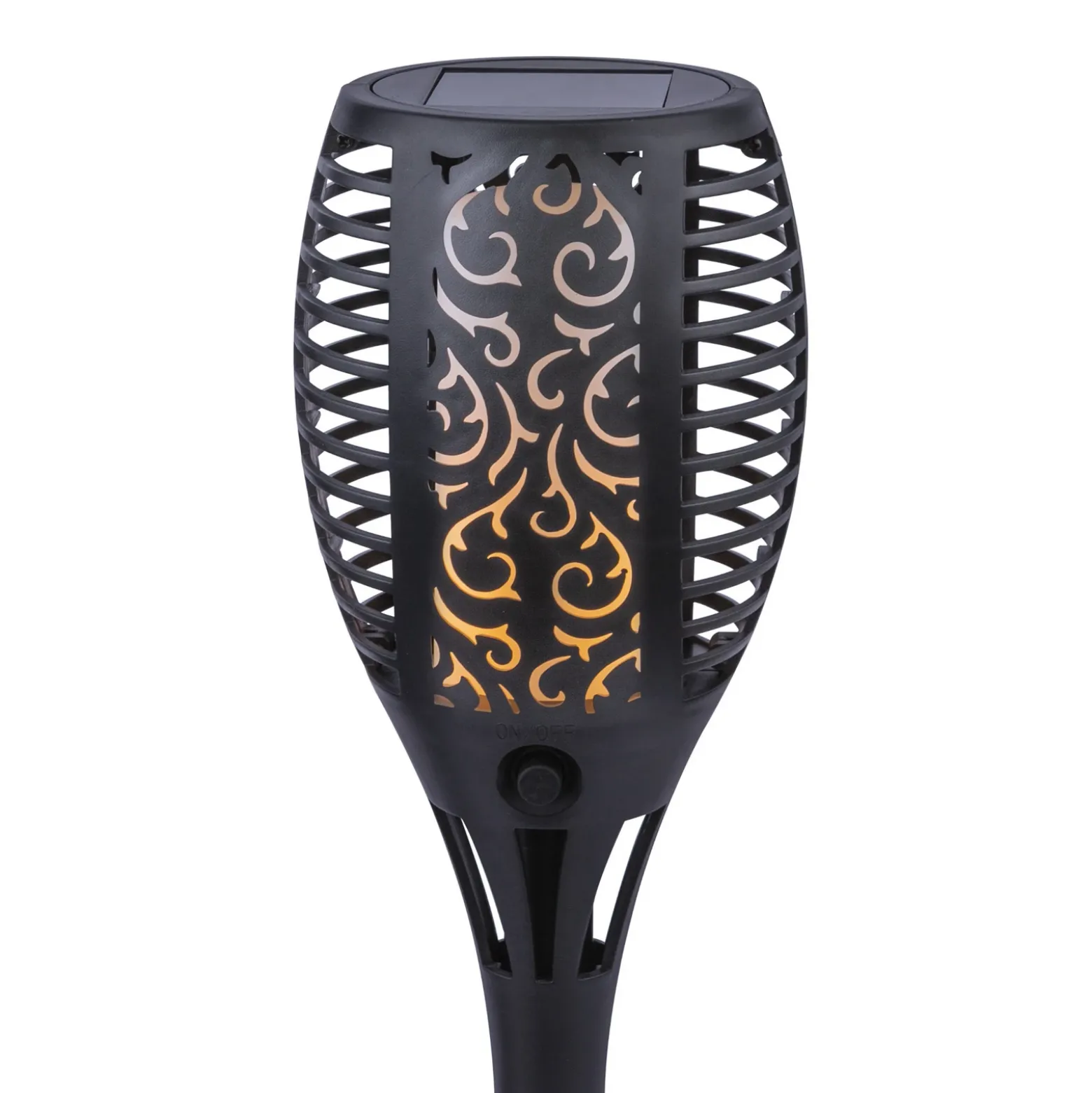 Lámpara LED con pica 33077 Linterna, negra, plástico