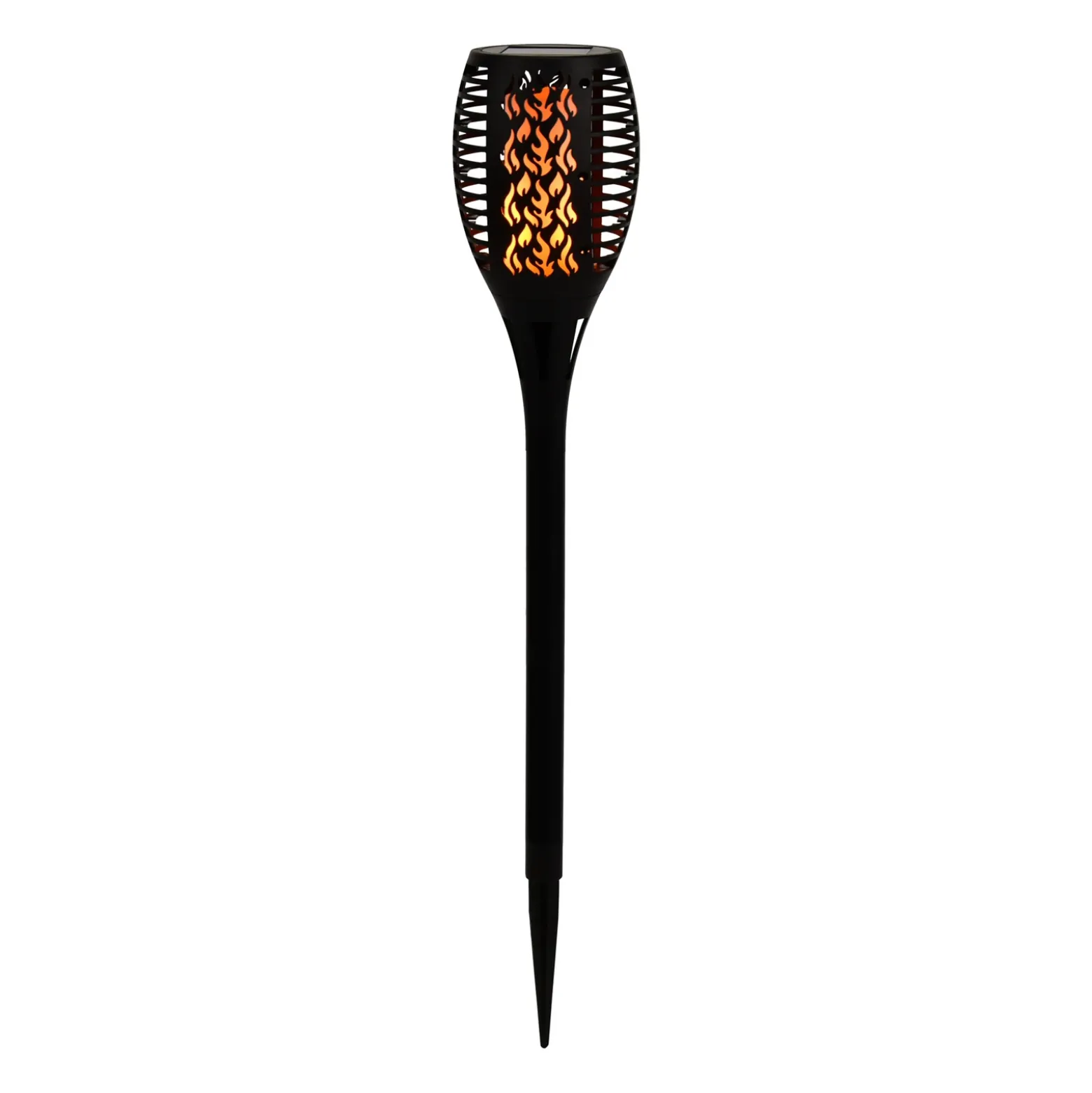 Lámpara LED con pica 33077 Linterna, negra, plástico