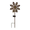 Lámpara LED con pica 36576, marrón óxido, metal, cristal