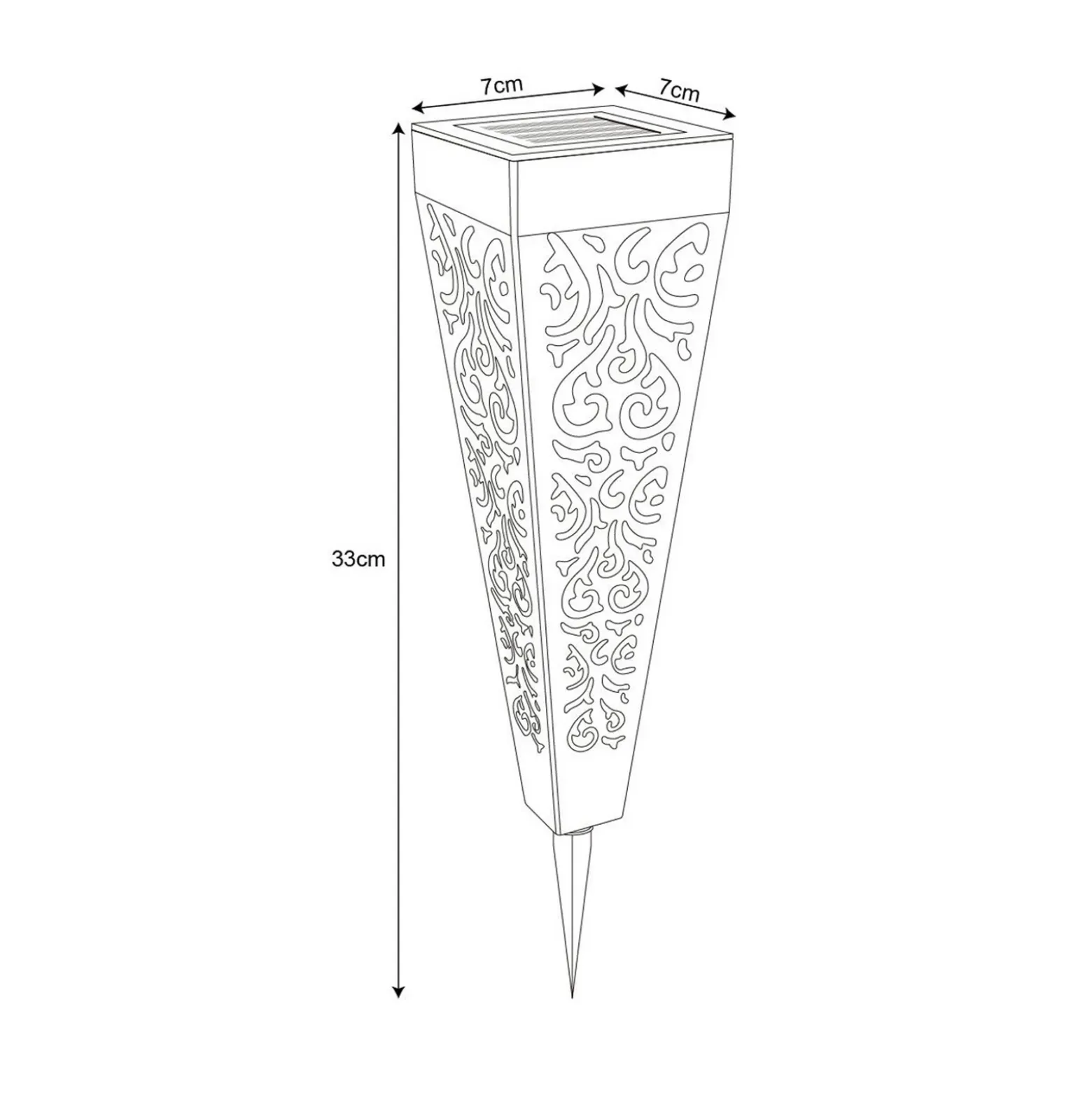Lámpara LED con pica 33578-3, negra, plástico, 3 unidades