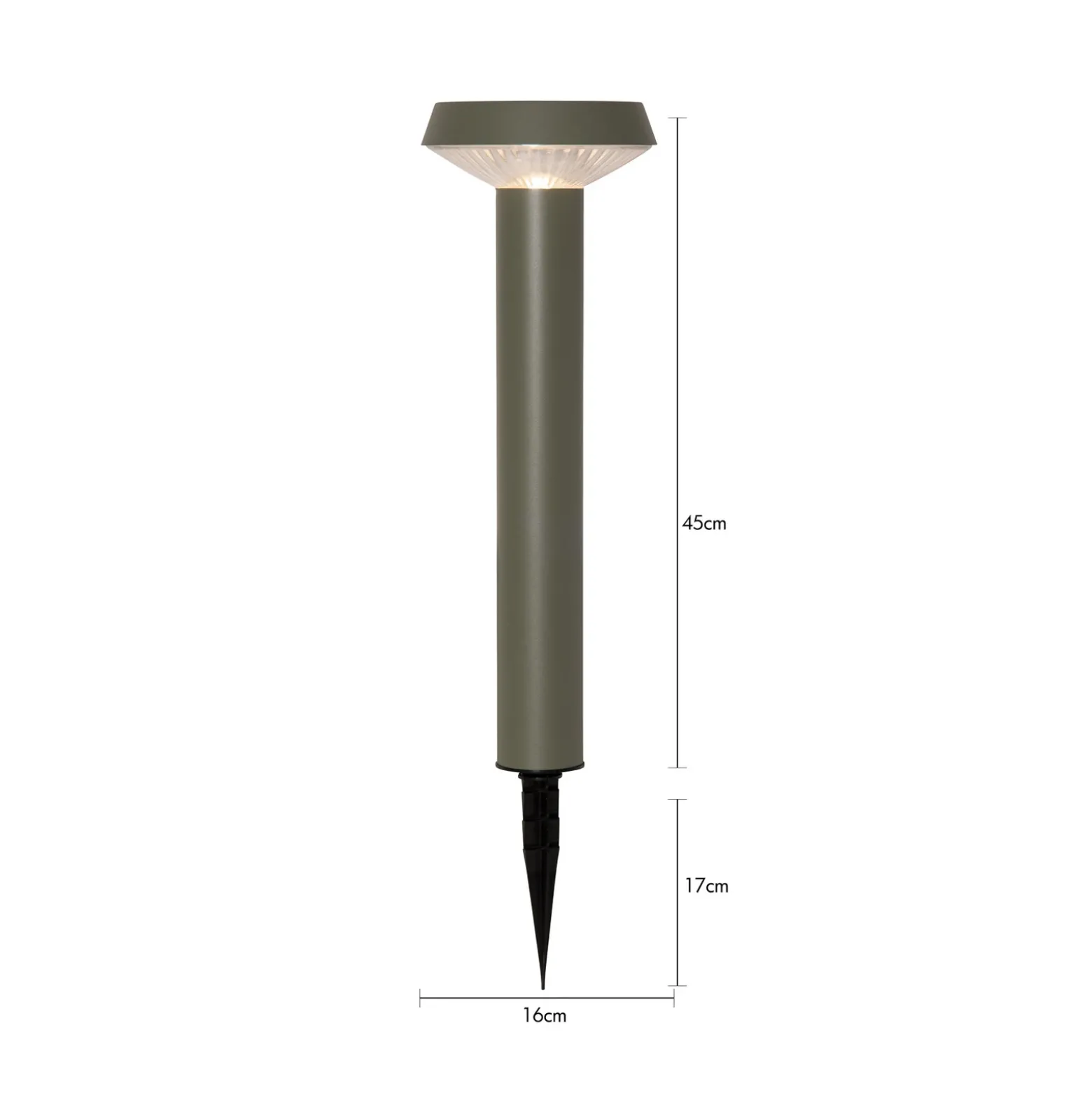Lámpara LED con pica para el suelo «Casa», verde, altura 45 cm