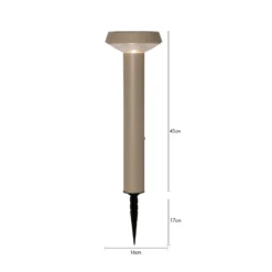 Lámpara LED con pica para el suelo «Casa», color beige, altura 45 cm
