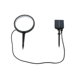 Lámpara LED con pica para el suelo Lindby Syrene, 18 cm, negra, aluminio