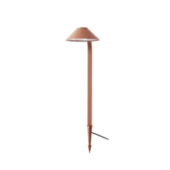 Lámpara LED con pica para jardín Lindby Capelo, color tierra, 78 cm, IP65