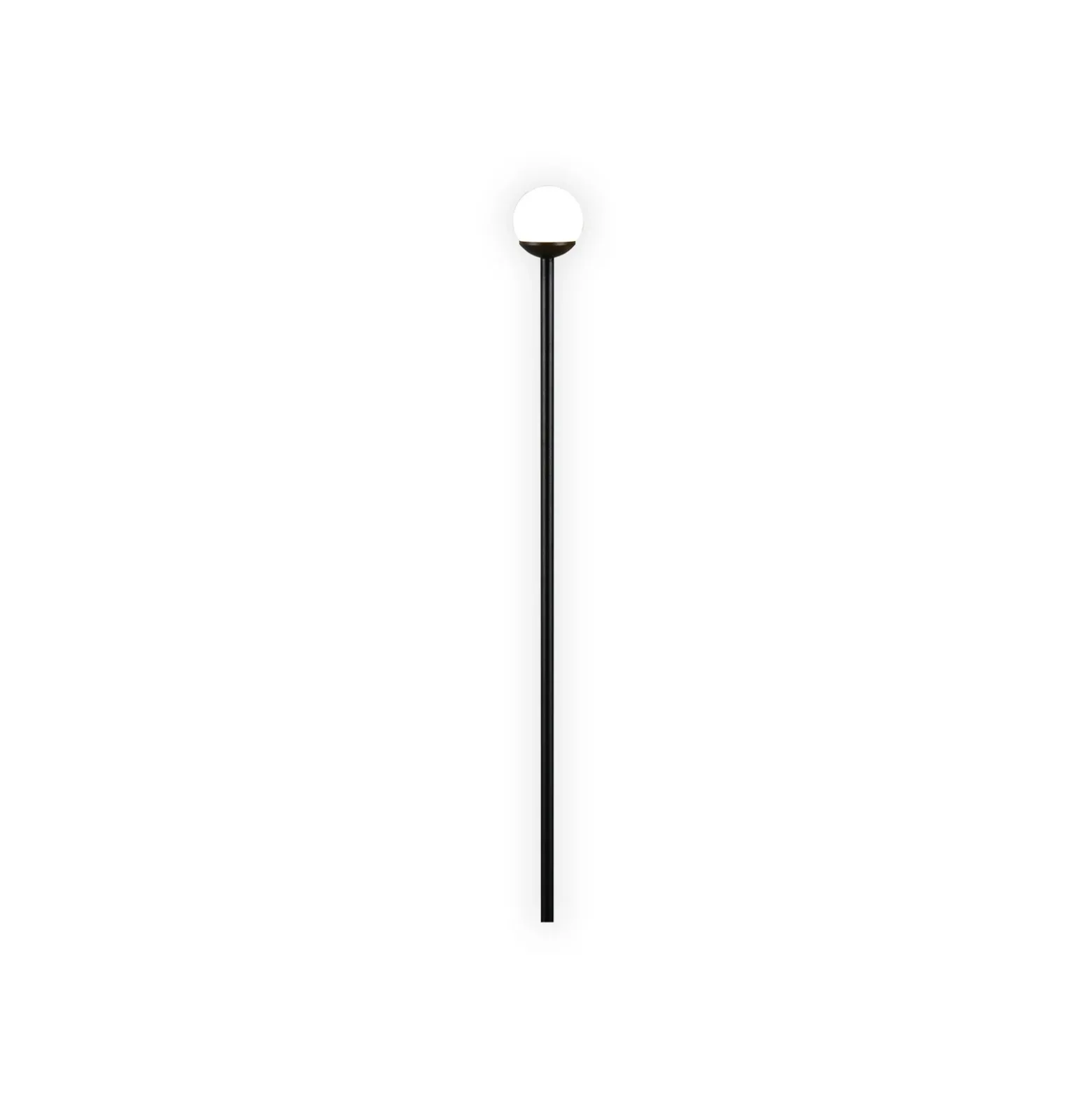 Lámpara LED con pica para suelo SCOOP, negra, 3 luces, IP44, enchufe