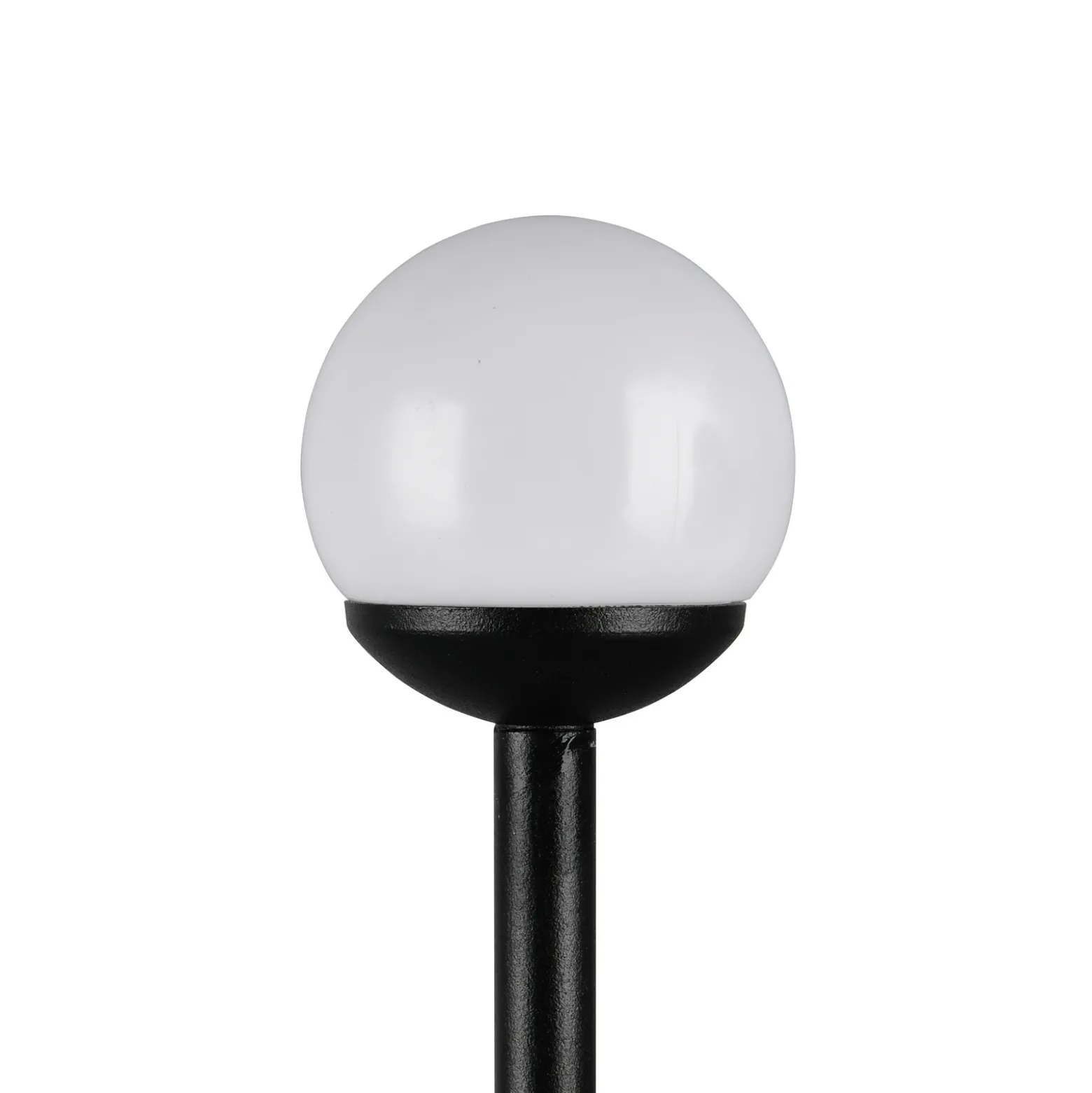 Lámpara LED con pica para suelo SCOOP, negra, 3 luces, IP44, enchufe