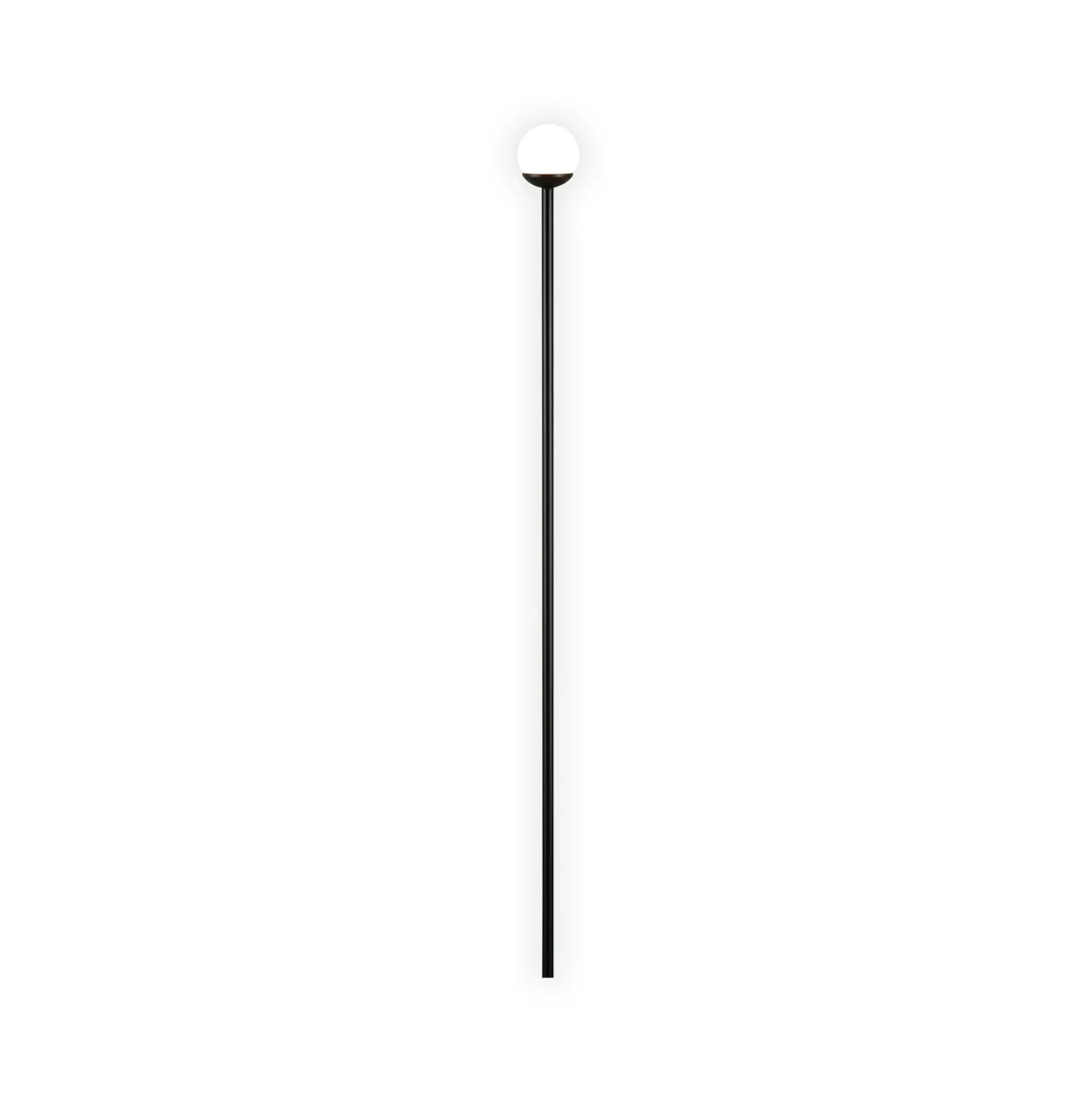 Lámpara LED con pica para suelo SCOOP, negra, 3 luces, IP44, enchufe