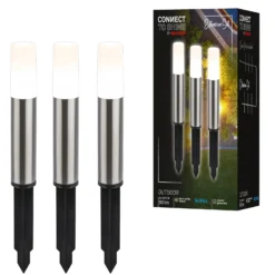 Lámpara LED con pica 3926032 12 V, ampliación 3x, acero inoxidable, Ø 4 cm