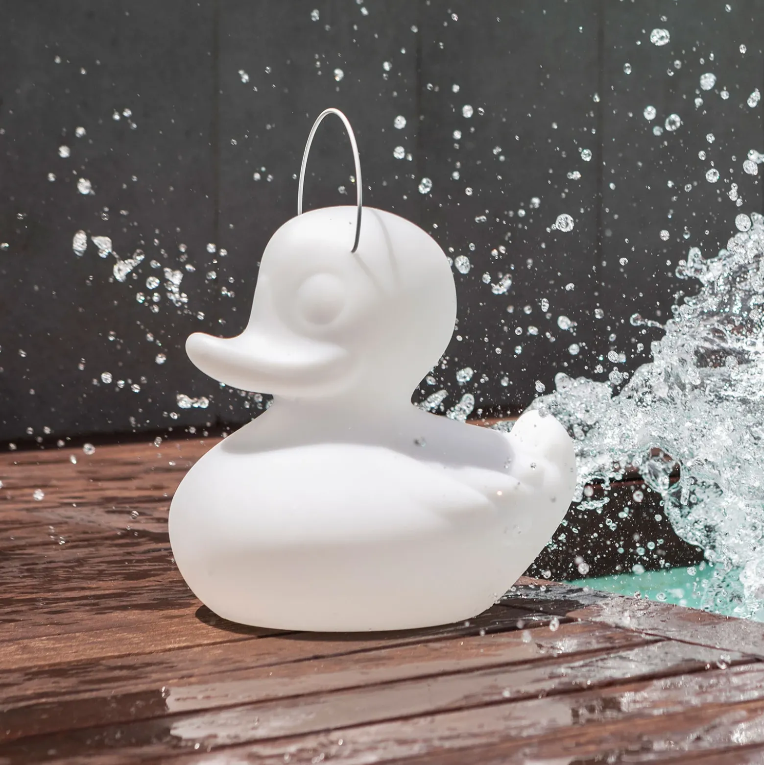Lámpara LED de diseño DUCK-DUCK S para exteriores en color blanco