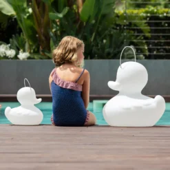 Lámpara LED de diseño DUCK-DUCK XL para exteriores en color blanco