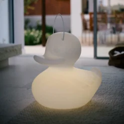 Lámpara LED de diseño DUCK-DUCK XL para exteriores en color blanco