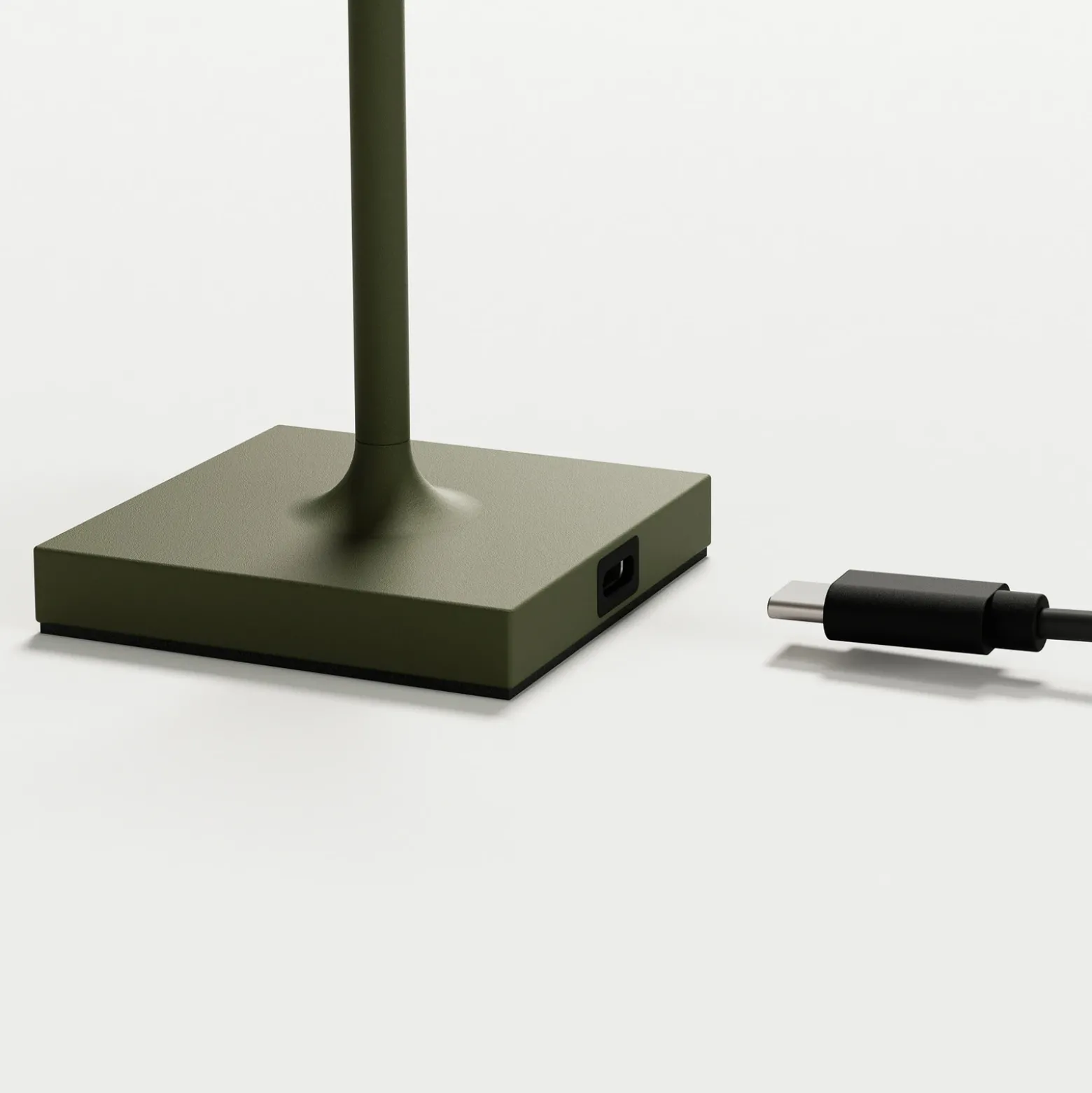 Lámpara LED de mesa con batería Nuindie pocket, verde abeto, IP54, atenuable