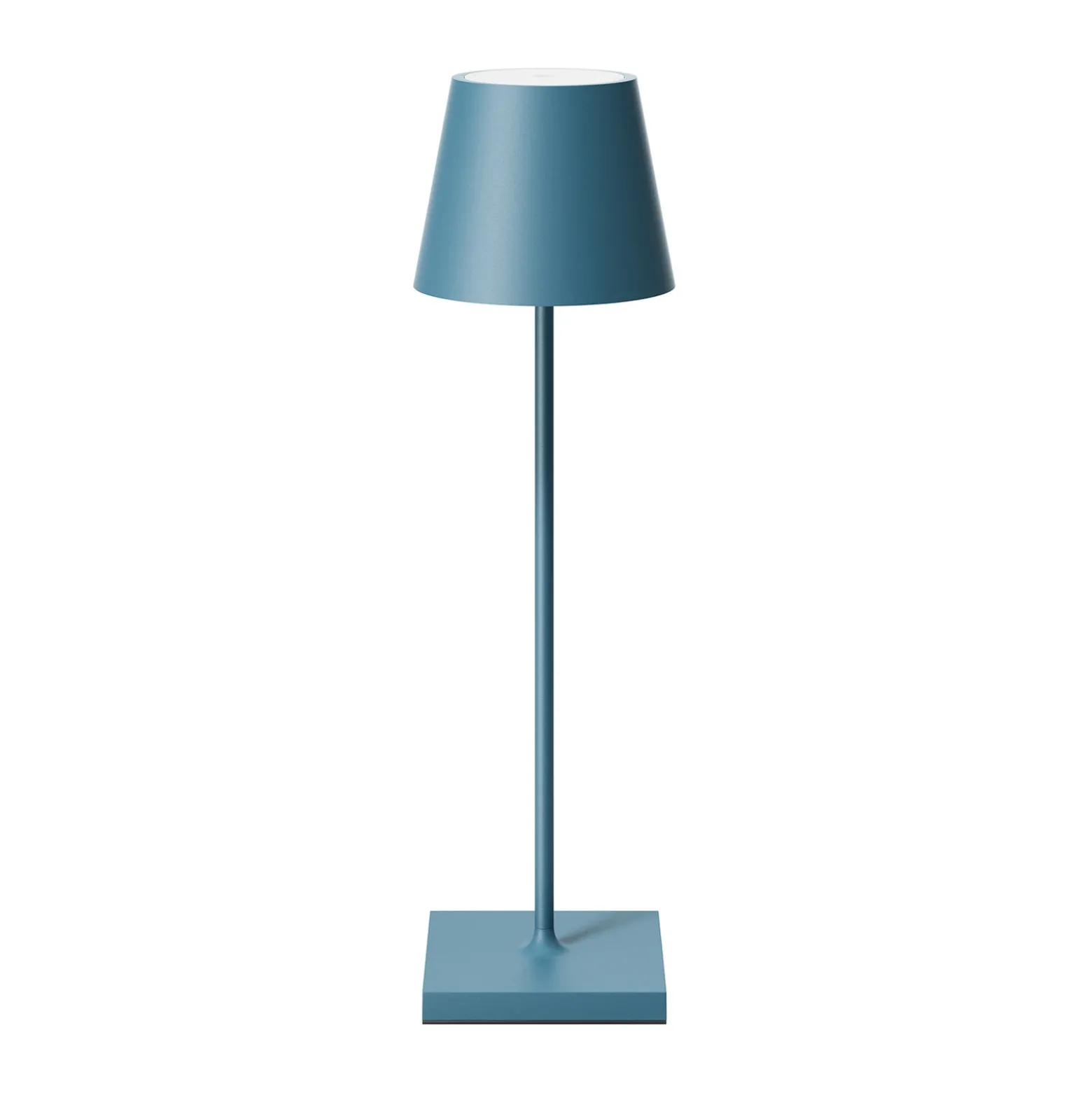 Lámpara LED de mesa con batería recargable Nuindie, USB-C, azul, IP54, atenuable
