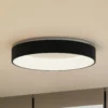 Lámpara LED de techo Arcchio Aleksi, Ø 60 cm, negra, metal, CCT