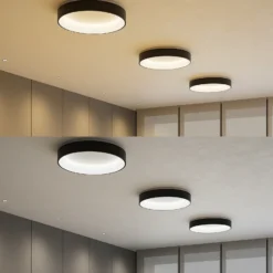 Lámpara LED de techo Arcchio Aleksi, Ø 60 cm, negra, metal, CCT