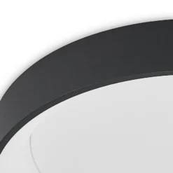 Lámpara LED de techo Arcchio Aleksi, Ø 60 cm, negra, metal, CCT