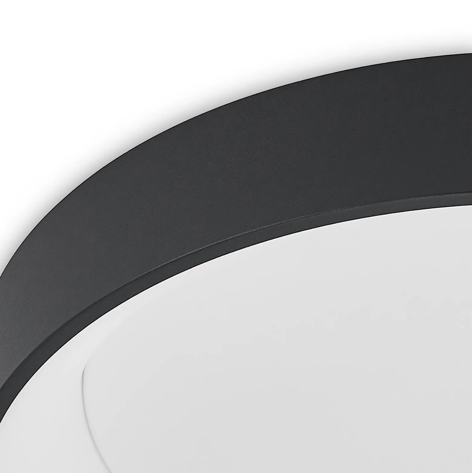 Lámpara LED de techo Arcchio Aleksi, Ø 60 cm, negra, metal, CCT