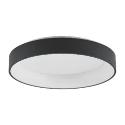 Lámpara LED de techo Arcchio Aleksi, Ø 60 cm, negra, metal, CCT