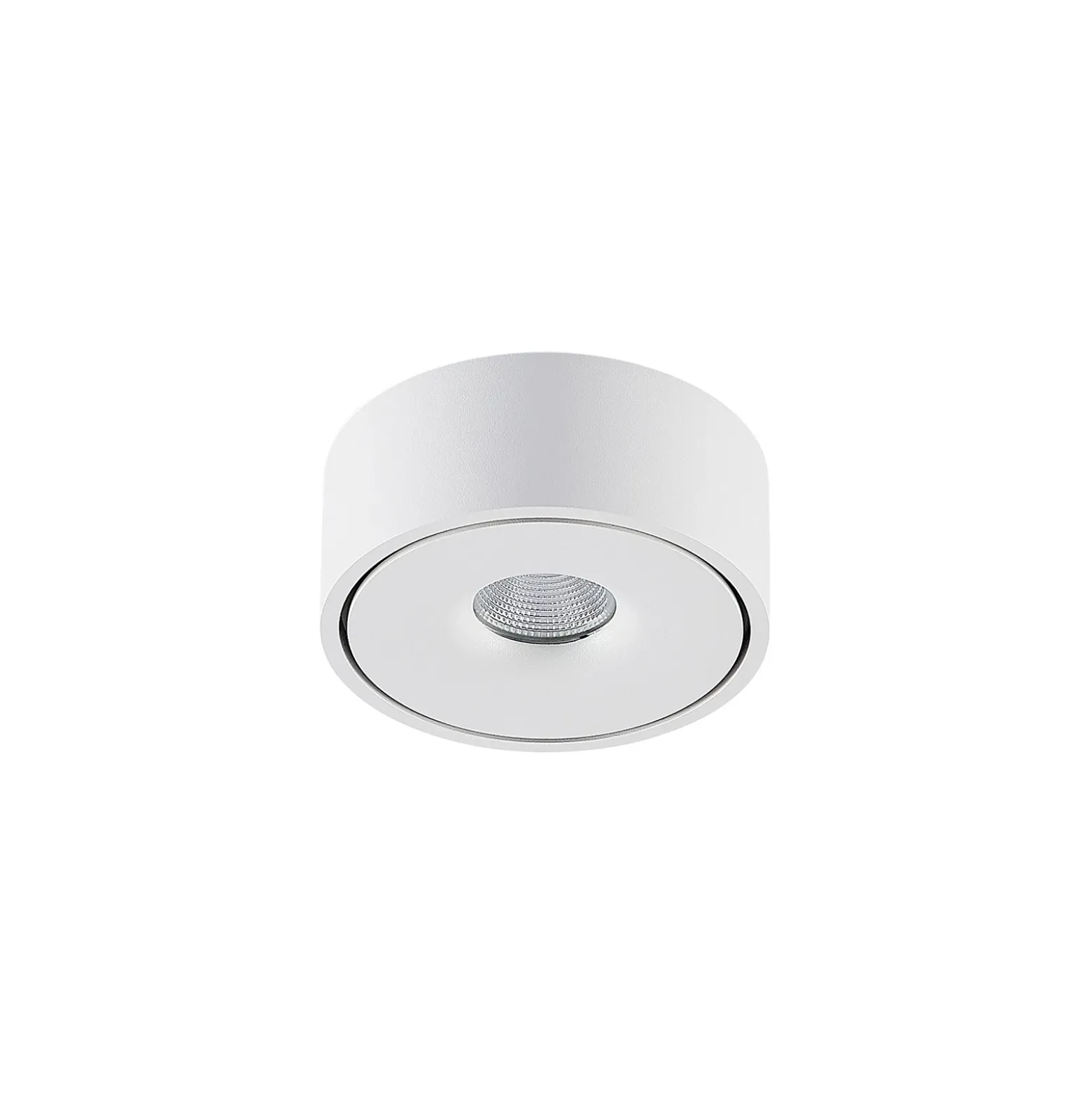 Lámpara LED de techo Arcchio Rotari, blanca, metal, Ø 12 cm