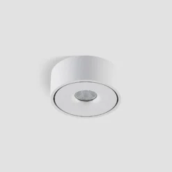 Lámpara LED de techo Arcchio Rotari, blanca, metal, Ø 12 cm