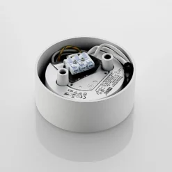 Lámpara LED de techo Arcchio Rotari, blanca, metal, Ø 12 cm