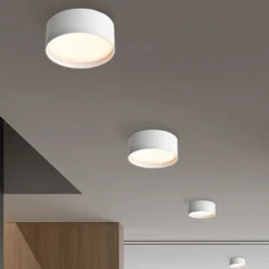 Lámpara LED de techo CMD 9093, Ø 12 cm, blanco, IP44, metal
