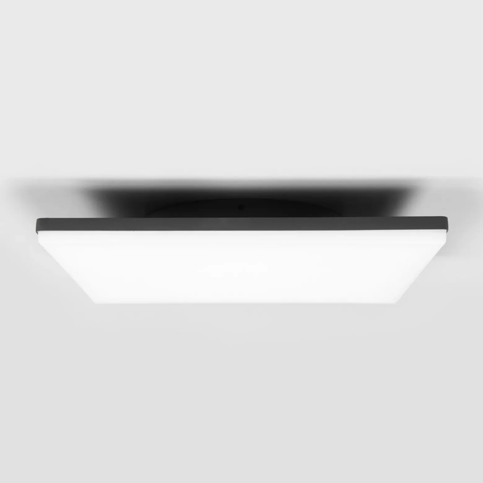 Lámpara LED de techo Henni, IP65, sensor, 30x30 cm, antracita