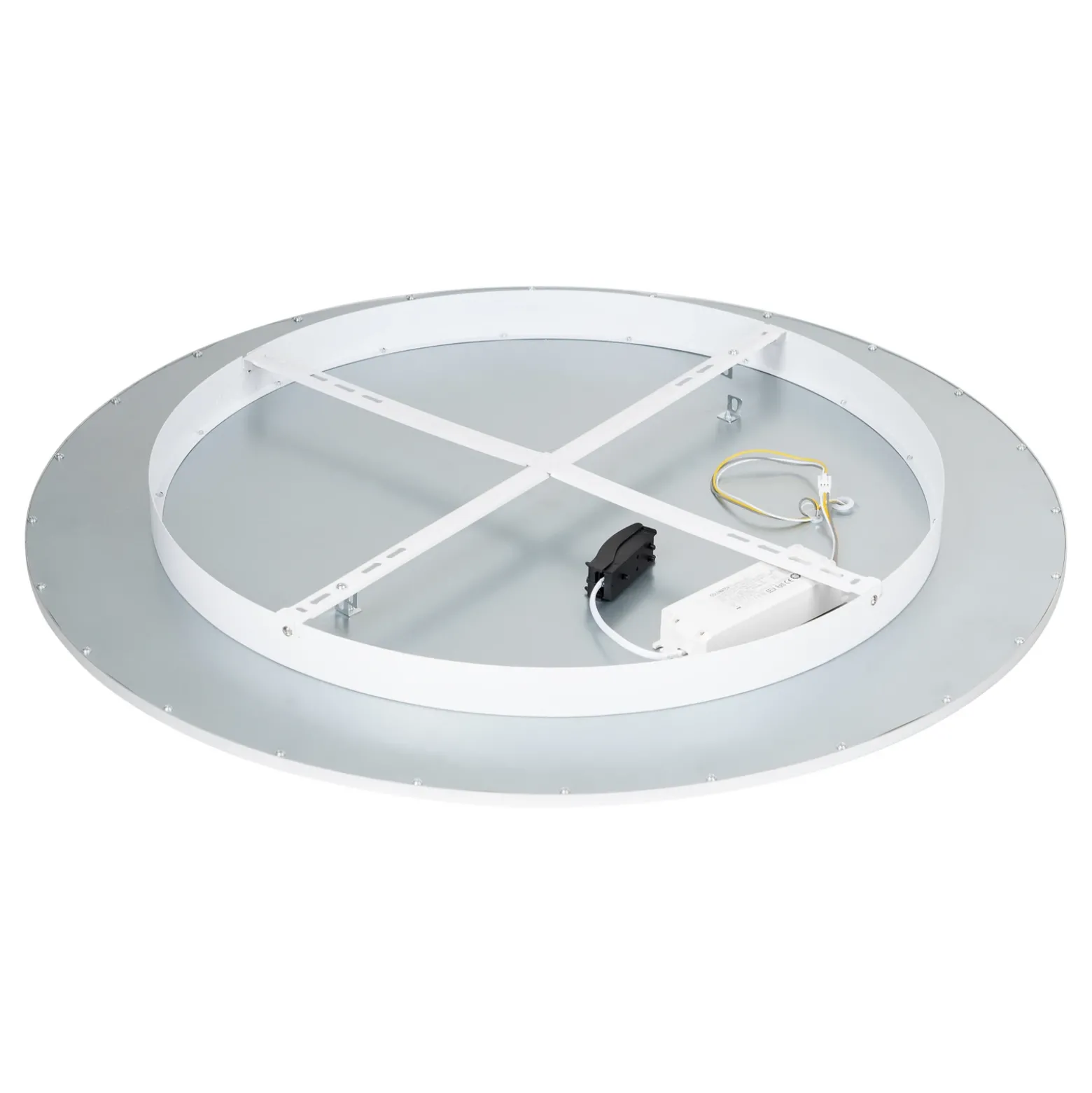 Lámpara LED de techo Lindby Narima, CCT, Ø 80 cm, plata
